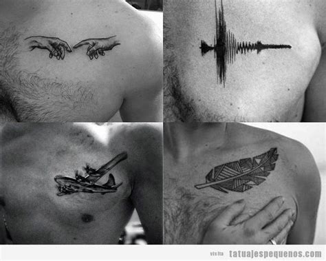 tatuajes en el pecho pequeos para hombres|15 Tatuajes pequeños para hombres con un gran。